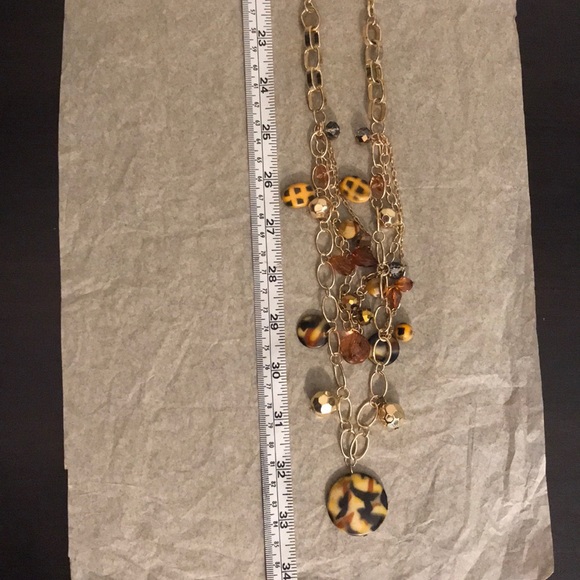 3 Tiered Charm Statement Necklace - Picture 4 of 4